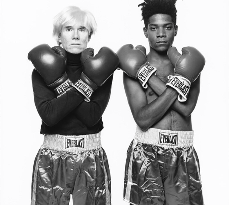 Michael Halsband, Andy Warhol y Jean-Michel Basquiat 1985 © Michael Halsband.