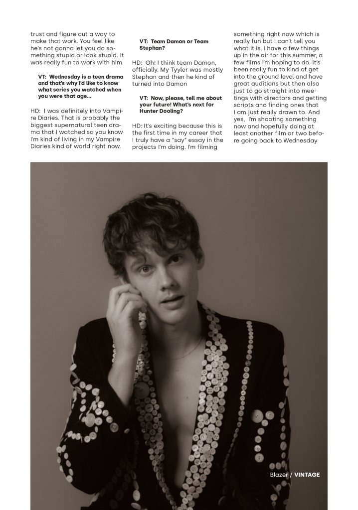 Hunter Doohan - Heaven Creatures VT 18 cover Hunter Doohan - Heaven Creatures VT 18 cover Vanity Teen 虚荣青年 Lifestyle & new faces magazine