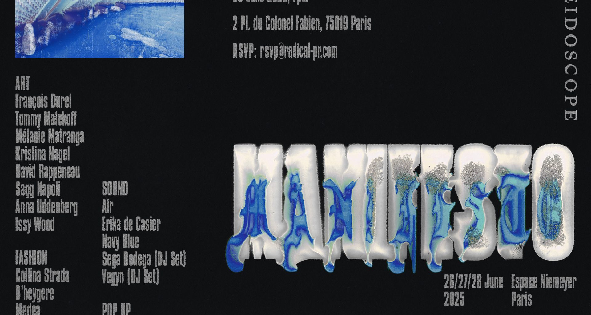 Manifesto 2025 - KALEIDOSCOPE and GOAT announce the return of the annual arts and culture festival Manifesto 2025 - KALEIDOSCOPE and GOAT announce the return of the annual arts and culture festival Vanity Teen 虚荣青年 Lifestyle & new faces magazine