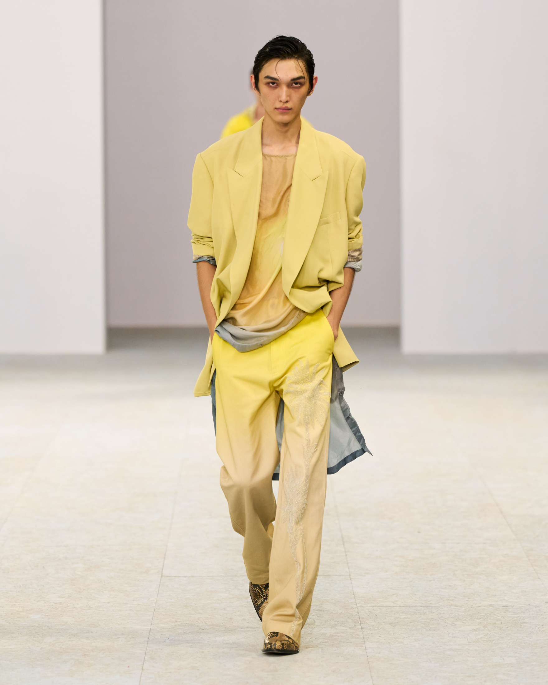 Dries Van Noten Spring Summer 2027 Menswear: The Poetry of Soft Power  Dries Van Noten Spring Summer 2027 Menswear: The Poetry of Soft Power  Vanity Teen 虚荣青年