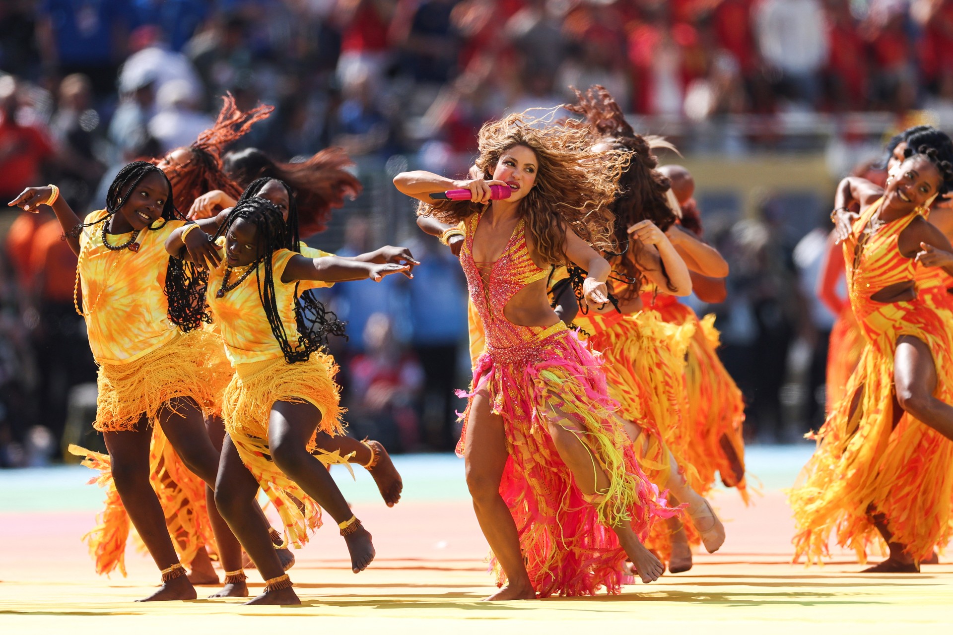 Shakira during halftime show