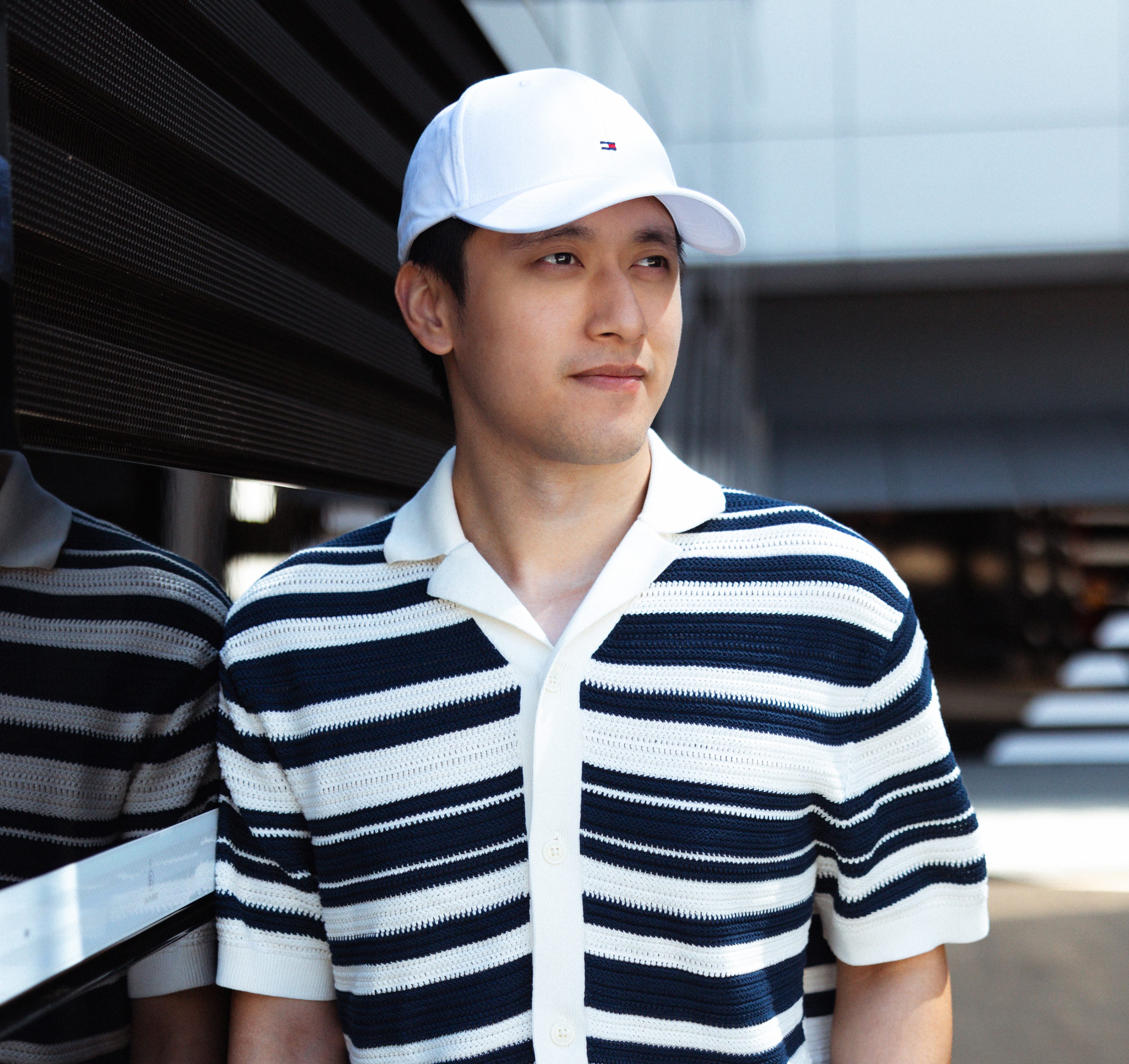 Zhou Guanyu wearing Tommy Hilfiger as the brand's new Global Brand Ambassador.