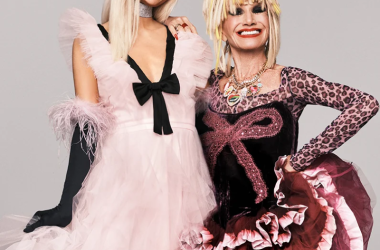 Paris Hilton and Betsey Johnson posing together for their new Collaboration. Courtesy of betseyjohnson.com