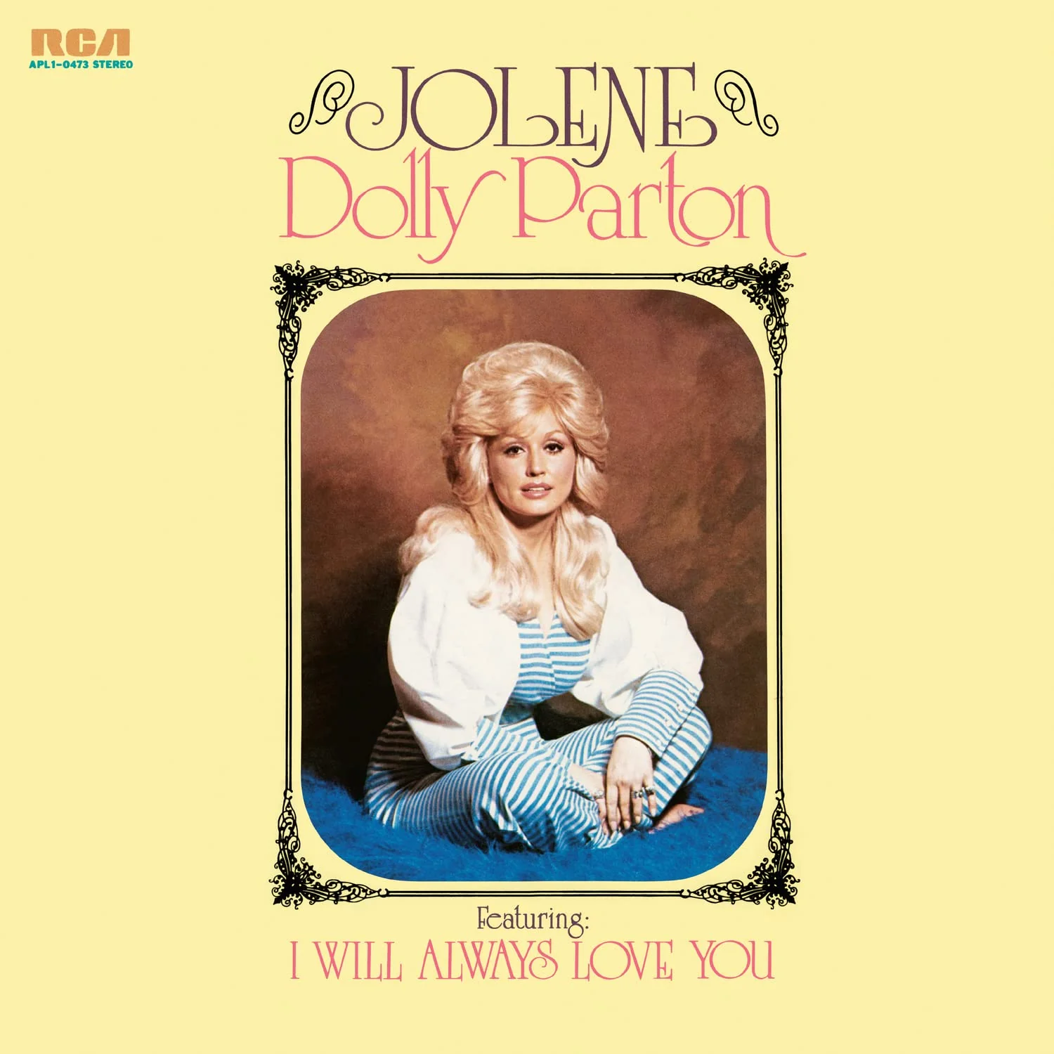 Dolly Parton on the cover of her 1974 album Jolene