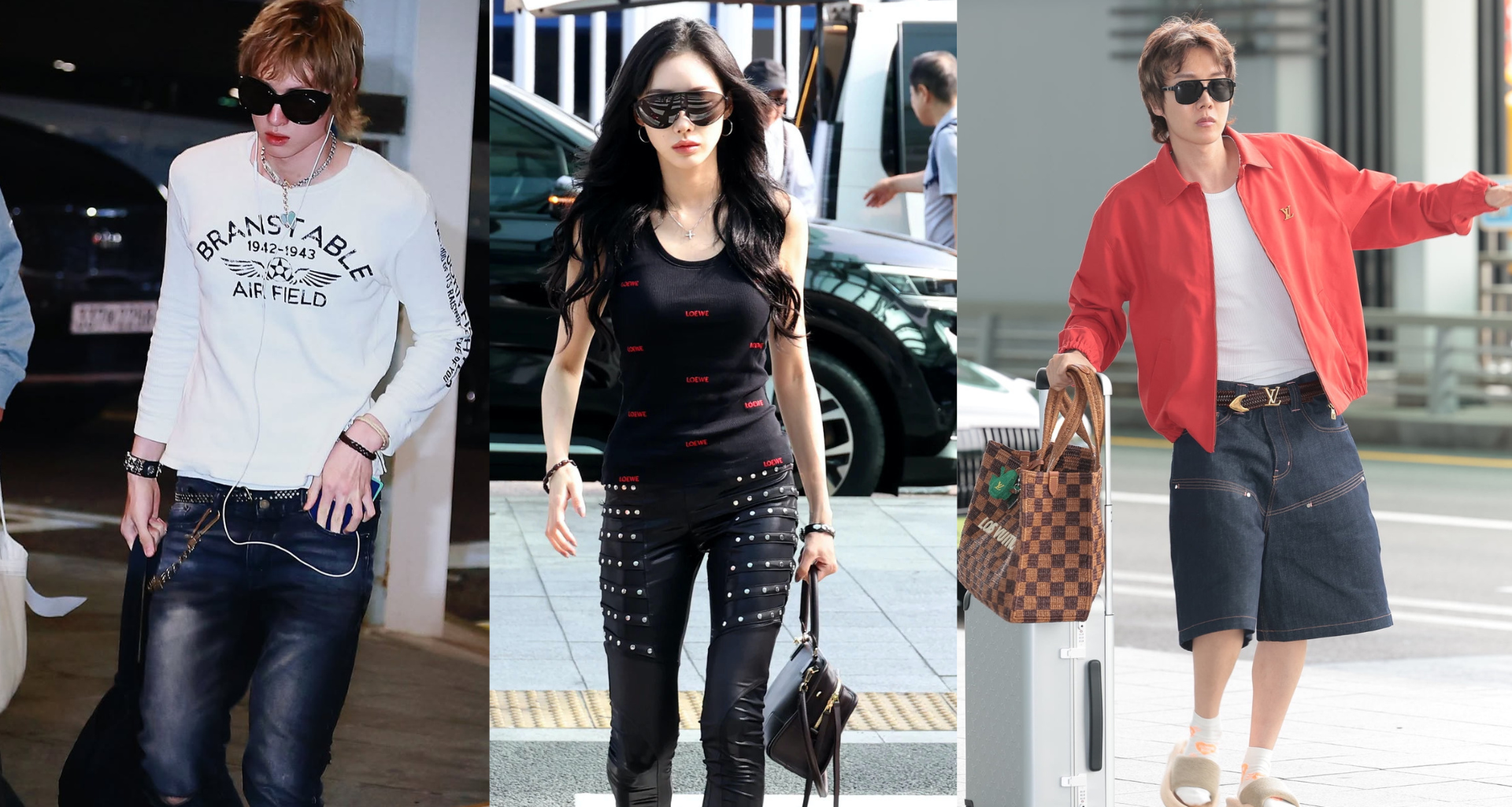 K-pop idols showcasing airport fashion in 2026