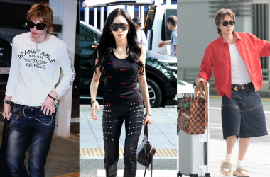 K-pop idols showcasing airport fashion in 2026
