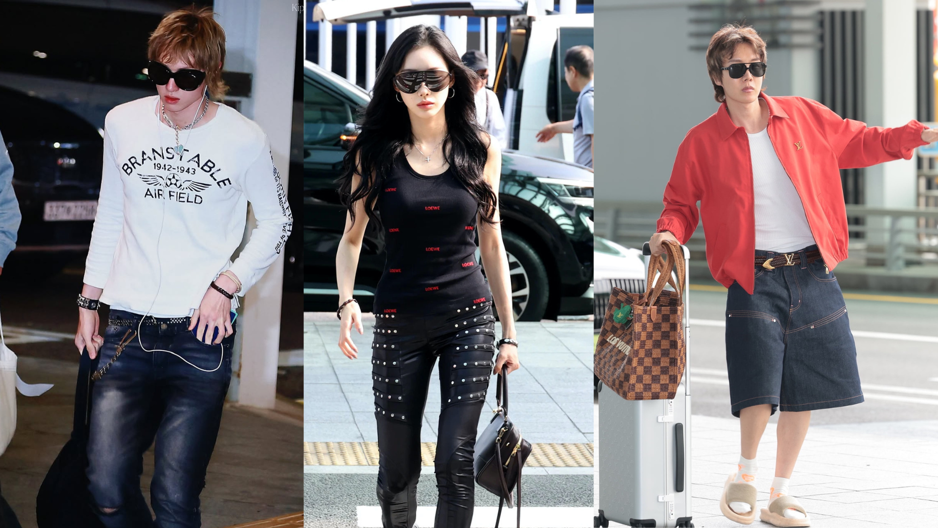 K-pop idols showcasing airport fashion in 2026