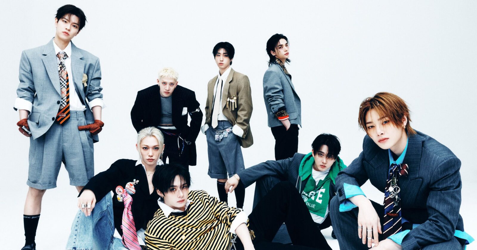 Stray Kids pose together in a group teaser for THIS & THAT