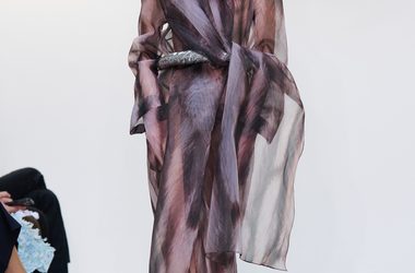 Look 8 from Burc Akyol's SS27 RTW collection, titled Milk and Wine.