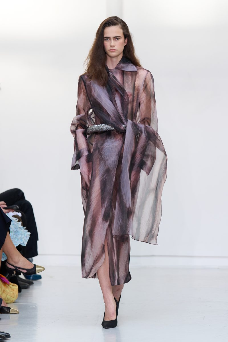 Look 8 from Burc Akyol's SS27 RTW collection, titled Milk and Wine.