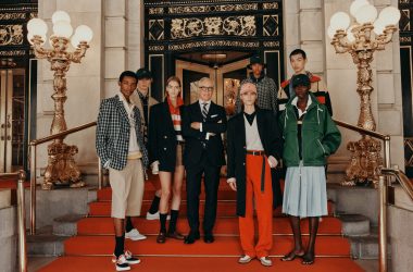 Tommy Hilfiger with models from the Spring 2027 collection at The Plaza Hotel in New York