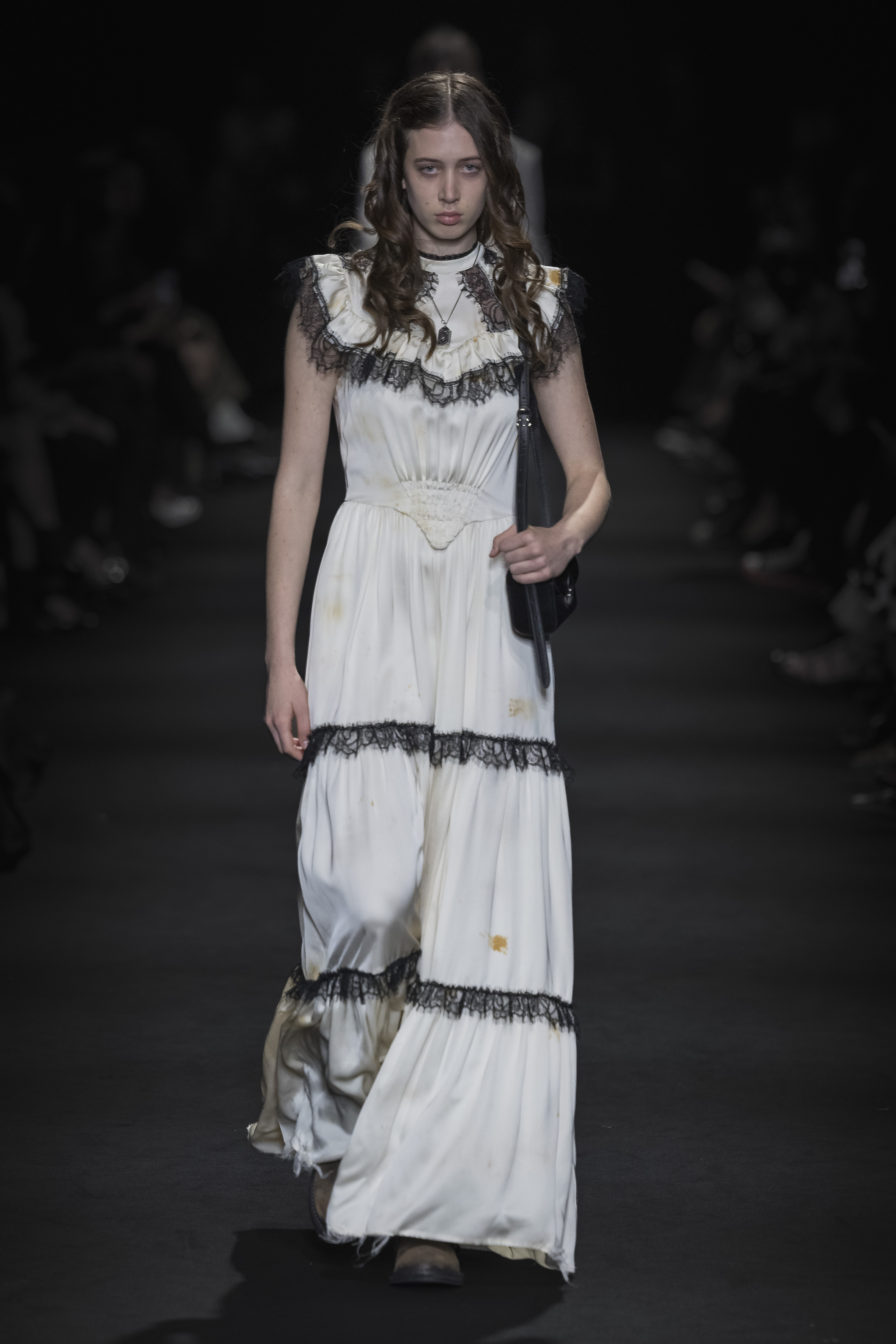 Ann Demeulemeester SS27 Was Born from the Dust of the Desert Vanity Teen Model on the runway at the Ann Demeulemeester fashion show in Paris, Spring Summer 2027 Ready To Wear Fashion Week