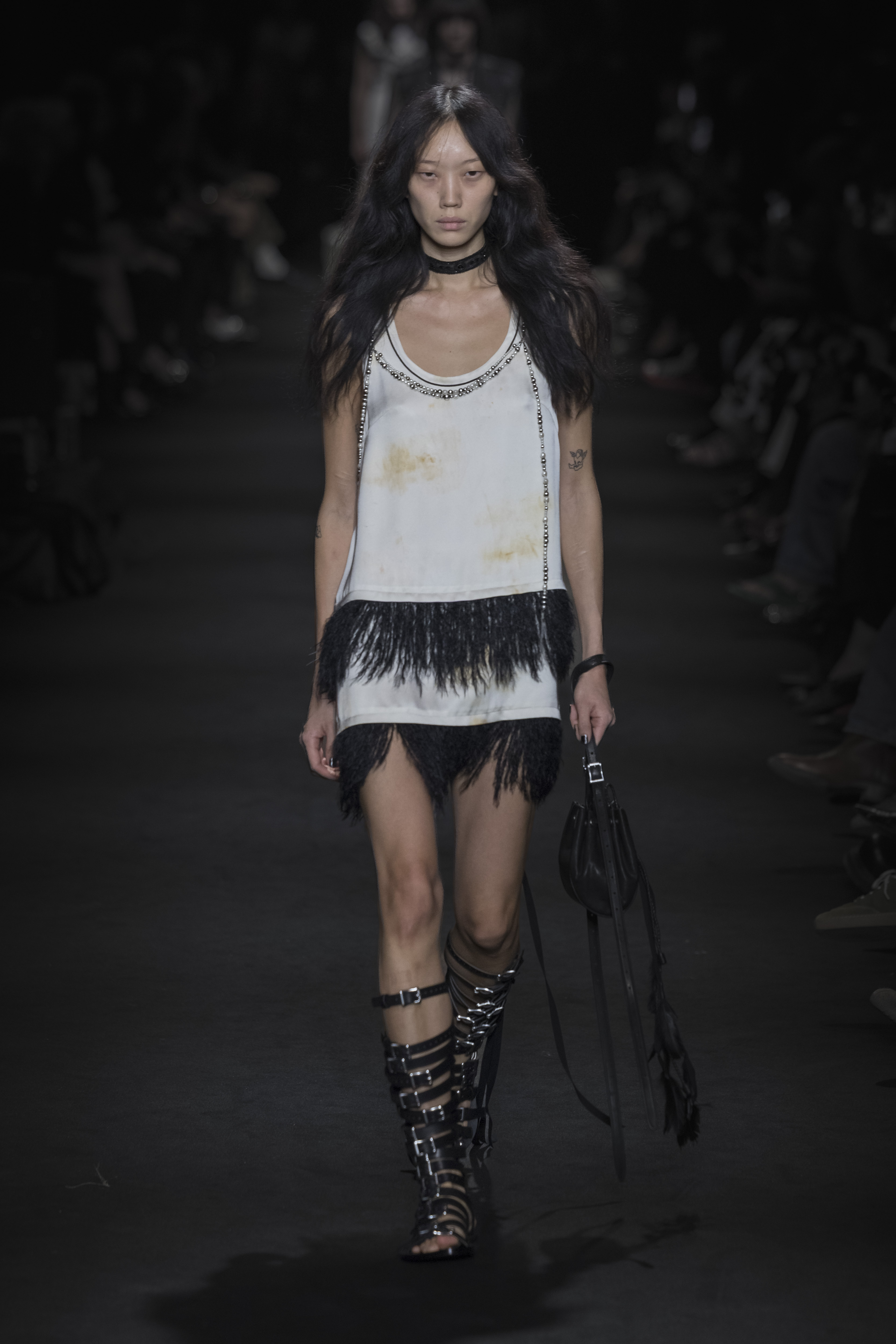 Ann Demeulemeester SS27 Was Born from the Dust of the Desert Vanity Teen Model on the runway at the Ann Demeulemeester fashion show in Paris, Spring Summer 2027 Ready To Wear Fashion Week
