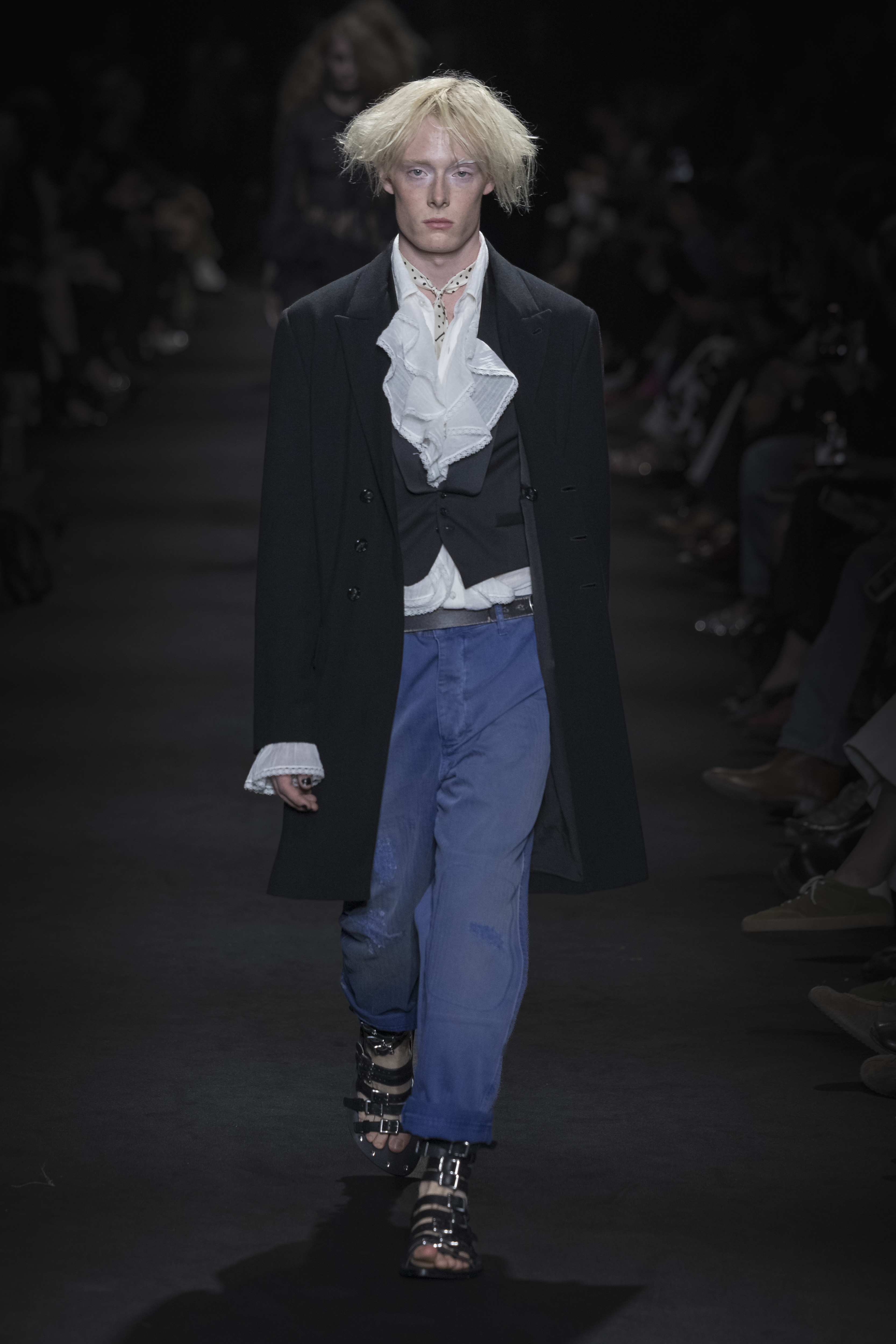 Ann Demeulemeester SS27 Was Born from the Dust of the Desert Vanity Teen Model on the runway at the Ann Demeulemeester fashion show in Paris, Spring Summer 2027 Ready To Wear Fashion Week