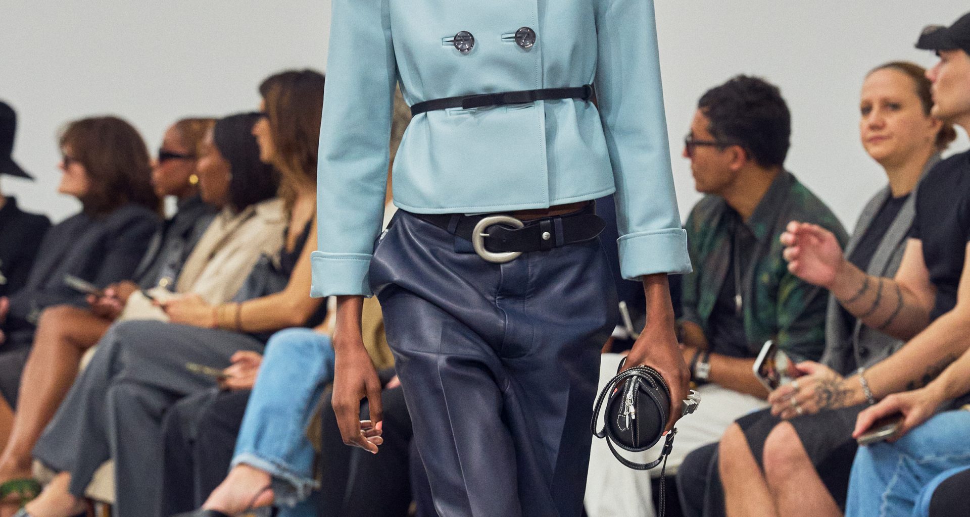 Look 12 of Drew Henry's first RTW collection for Courrèges