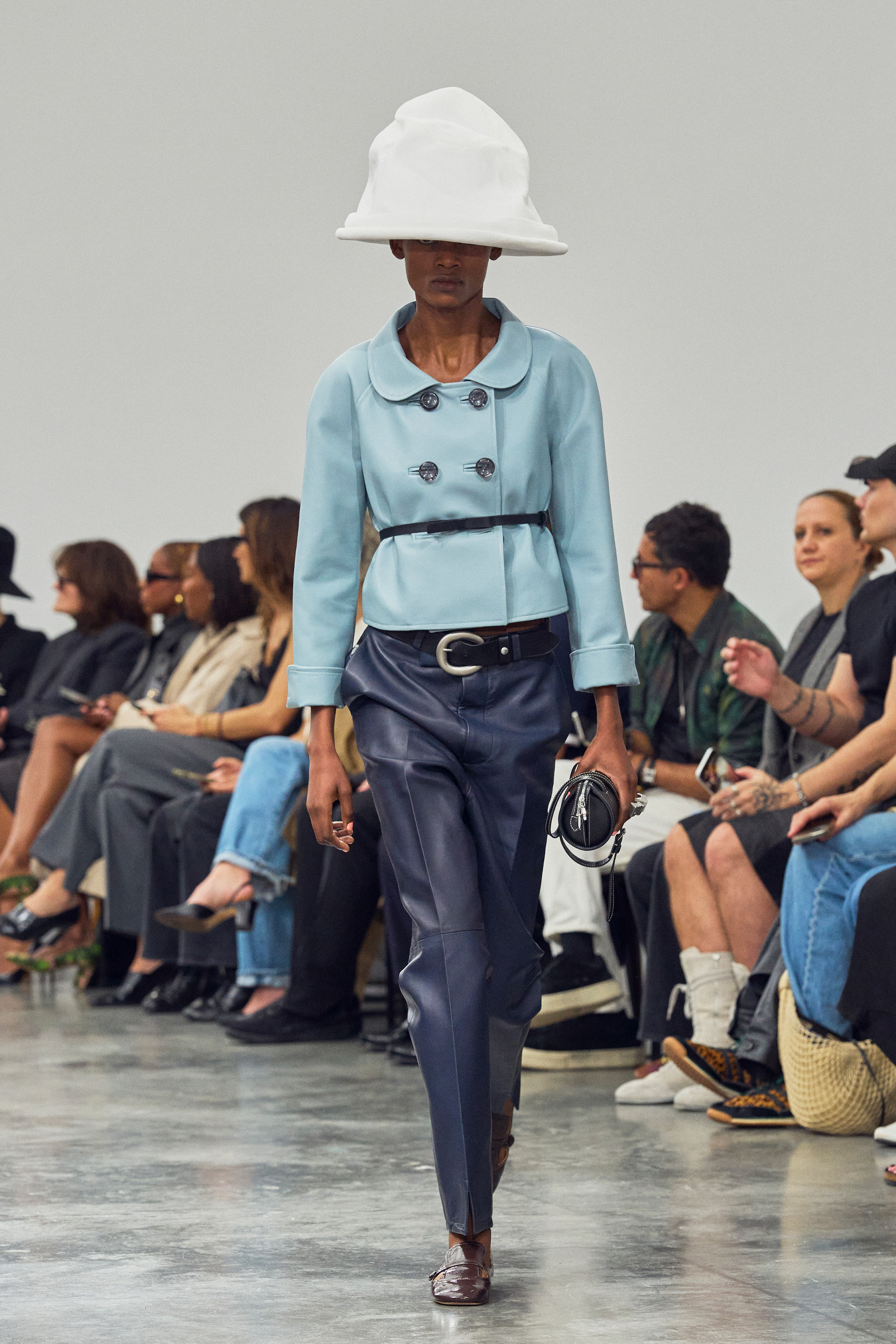 Look 12 of Drew Henry's first RTW collection for Courrèges